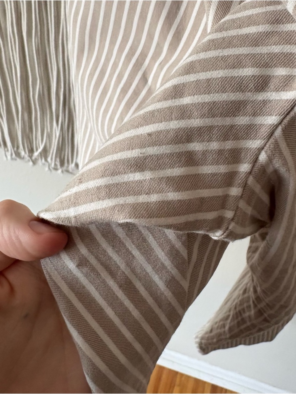 🌸3/$20🌸 Lane Bryant Beige and White Striped Chinos - Picture 5 of 5